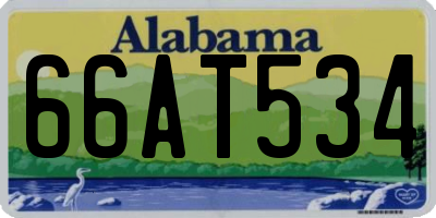 AL license plate 66AT534