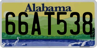 AL license plate 66AT538