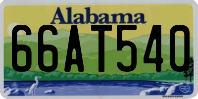 AL license plate 66AT540