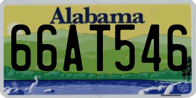 AL license plate 66AT546