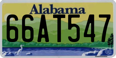 AL license plate 66AT547
