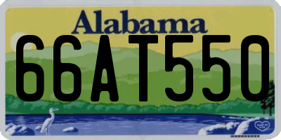 AL license plate 66AT550