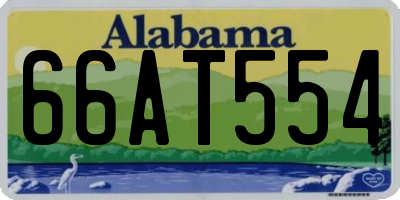 AL license plate 66AT554