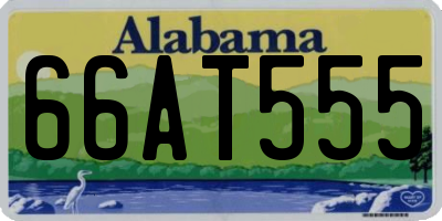 AL license plate 66AT555