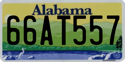 AL license plate 66AT557