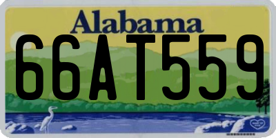 AL license plate 66AT559