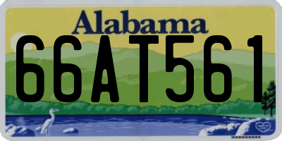 AL license plate 66AT561