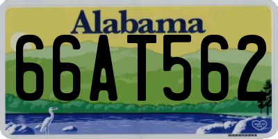 AL license plate 66AT562