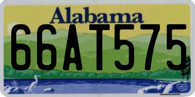 AL license plate 66AT575