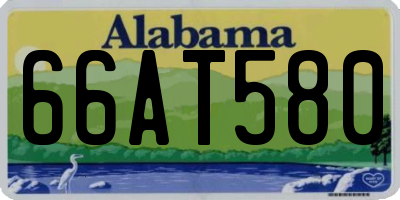 AL license plate 66AT580