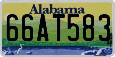 AL license plate 66AT583