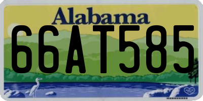 AL license plate 66AT585