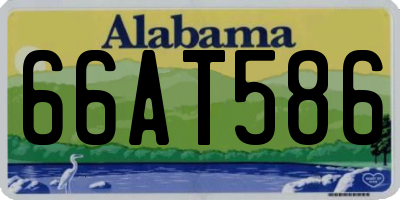 AL license plate 66AT586