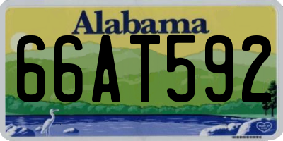 AL license plate 66AT592