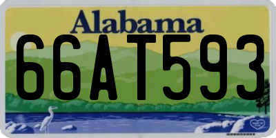 AL license plate 66AT593