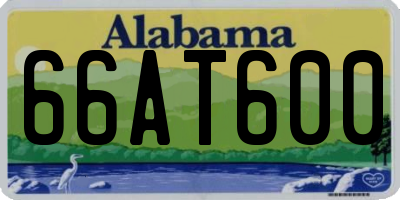 AL license plate 66AT600