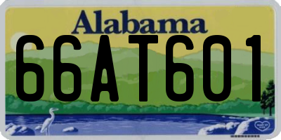 AL license plate 66AT601