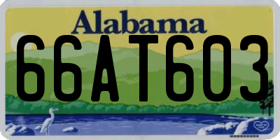 AL license plate 66AT603