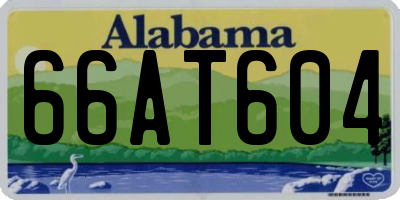 AL license plate 66AT604