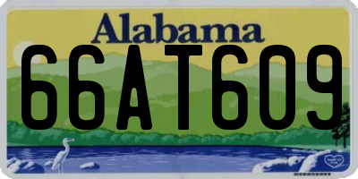 AL license plate 66AT609