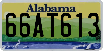 AL license plate 66AT613