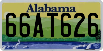 AL license plate 66AT626