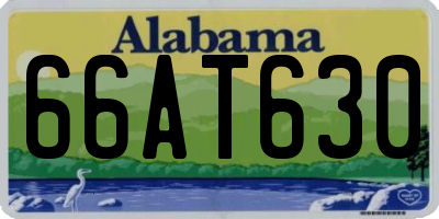 AL license plate 66AT630