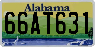 AL license plate 66AT631