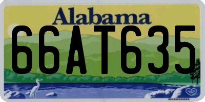 AL license plate 66AT635