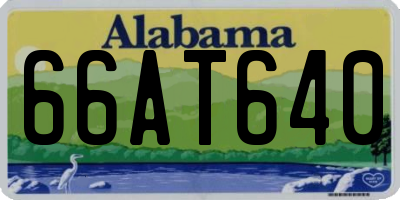 AL license plate 66AT640