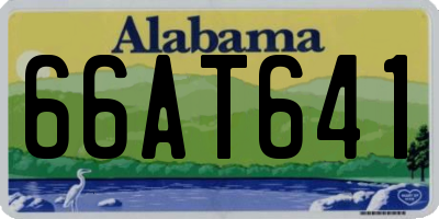 AL license plate 66AT641