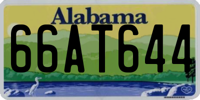 AL license plate 66AT644