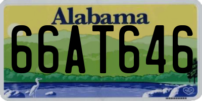 AL license plate 66AT646