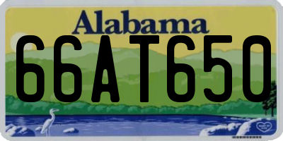 AL license plate 66AT650