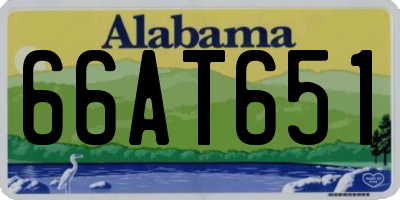 AL license plate 66AT651