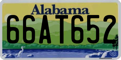 AL license plate 66AT652
