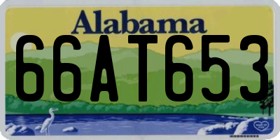 AL license plate 66AT653