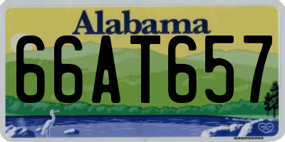 AL license plate 66AT657