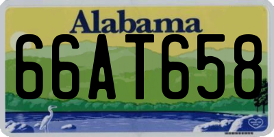 AL license plate 66AT658