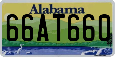 AL license plate 66AT660