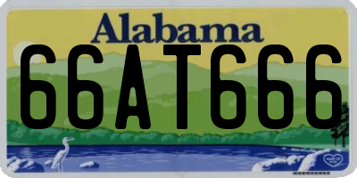 AL license plate 66AT666