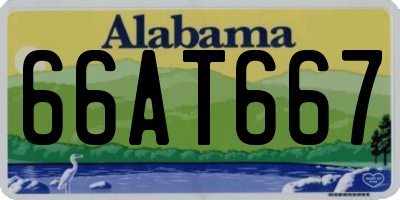 AL license plate 66AT667