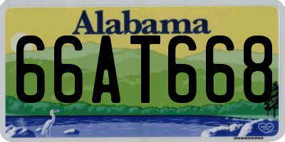 AL license plate 66AT668