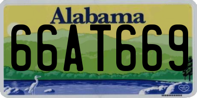 AL license plate 66AT669