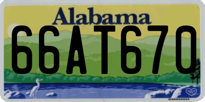 AL license plate 66AT670