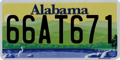 AL license plate 66AT671