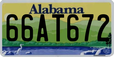 AL license plate 66AT672
