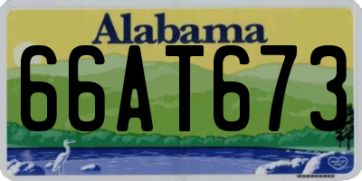 AL license plate 66AT673