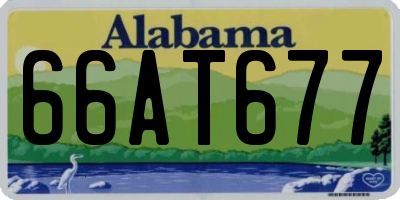 AL license plate 66AT677