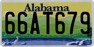AL license plate 66AT679